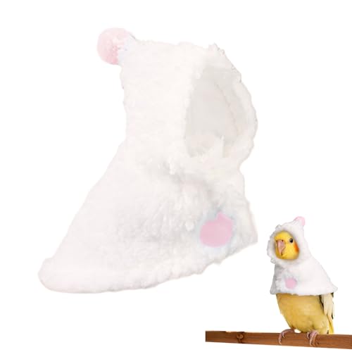 jopiuieo Warmer Umhang für Papageien, Plüsch-Vogelstoff, warmer Vogelumhang, Cosplay, niedliche Foto-Requisiten, Winterkostüm für Mynah und Nymphensittiche von jopiuieo