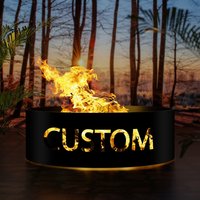 Benutzerdefinierte Metallfeuerstelle Mit Namen Oder Logo, Personalisierter Feuerring Für Hinterhof, Stahlfeuerstelle Im Freien von josephsfirepit