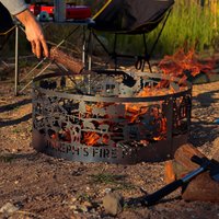 Outdoor Feuerstellen Ring, Geschenk Zum Vatertag, Benutzerdefinierte Feuerstelle, Bauernhof Szene Feuer Spezielles Design Auf Schwerem Metall von josephsfirepit