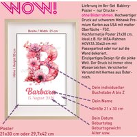 Pink Doll Personalisiert 8 Poster Print Auf 330G Olin Karton Fsc 21x30cm Baby Wall Art Home Decor #4001 von josyArtmade