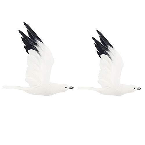 joyMerit 2pcs Deko-Figur Fliegende Möwe Schaum Lebensechter Kunstschaum-Möwenvogel M + L - M + L von joyMerit