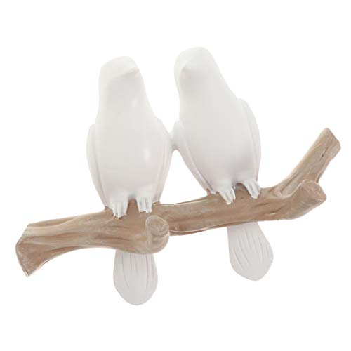 joyMerit Wandhaken Weiße Vögel Türhakenleiste Garderobenleiste Hakenleiste Türhaken Kleiderhaken Wanddeko, aus Harz - 2 Vögel von joyMerit