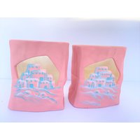 2 Sandstone Creations Pink Southwestern Kerzenhalter Desert Adobe Decor von joycorazon