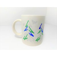 Hübsche Vintage 80Er 90Er Wildnis Camping Draußen Kiefern Tasse Kaffee Tee von joycorazon