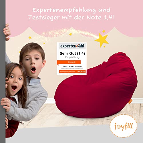 joyfill® XXL Sitzsack Kinder ÖKO-TEX Zertifiziert & 100% Made in Germany I Extra leise & Schadstofffreie Mikroperlen I Kinder Sitzsack XXL mit weichem Baumwollbezug ideal für Jungen & Mädchen von joyfill