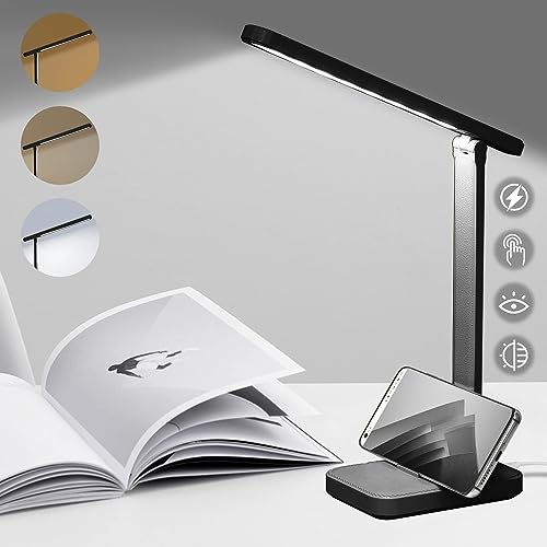 LED Desk Lamp - Table Lamp, Touch Control Reading Lamp, No Flicker, Continuous Dimming, 3 Colour Temperature Levels, Eye Protection, USB Interface DC5V 1A, Lamps for Bedrooms von joyliveCY