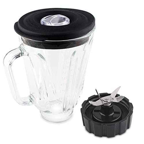 Joyparts Ersatzteile Glas mit Klinge und Unterdeckel, kompatibel mit Hamilton Beach Blenders (5 Tassen) von joyparts