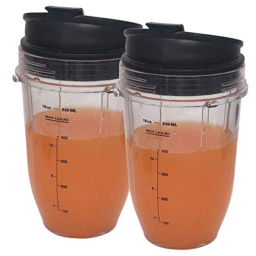 2 x Glasbecher mit Sip N Seal Klappdeckel, kompatibel mit 900 W 1000 W Nutri Ninja Blender Auto iQ 900 W 1000 W & Nutri Ninja Blender Auto iQ Serie ( 2 x Glasbecher mit Sip N Seal Klappdeckel, kompatibel mit 900 W 1000 W Nutri Ninja Blender Auto iQ 900 W 1000 W & Nutri Ninja Blender Auto iQ Serie ( von joystar