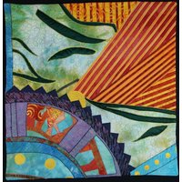 Handgemachter Kunst Quilt - Abstrakte Mine von joystrings