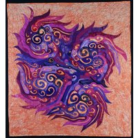 Handgemachter Kunst Quilt - Geburt Einer Galaxie Handgemachter Kunst Quilt - Geburt Einer Galaxie von joystrings