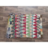 Handgewebter Vintage Berber Einzigartiger Teppich Boujad 3, 6x5, 2 Ft von jozefberberrugs