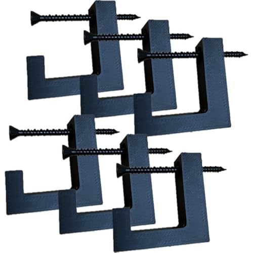 js3dmanufaktur 6 Stück Garderobenhaken Haken für Akustik Paneele Akustikpaneele Akustikpanel DIY schwarz klein vertikal von js3dmanufaktur