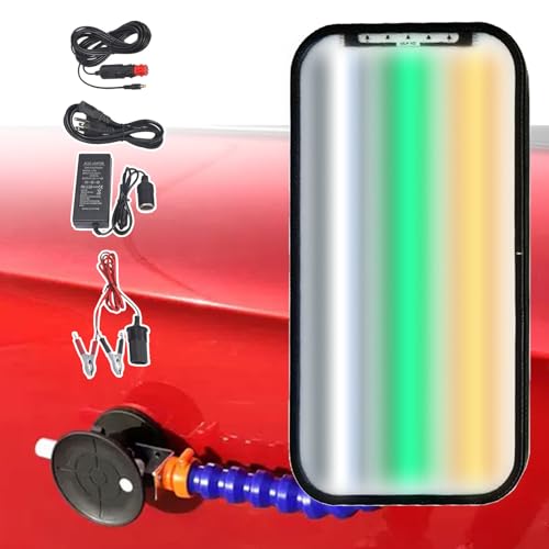 json2xml Lamp Tools Tragbares Auto-Dellenlicht, 40 × 20 cm Reflektorlampenbrett, Auto-Karosseriestreifen-Prüflampe mit 40 cm magnetischem Typ und Saugnapftyp, Doppelzweckständer, ohne Autolackierung von json2xml