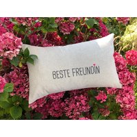 Kissen "Beste Freundin" Bestickt von juArtWerkstatt