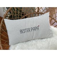 Kissen "Bester Papa" Bestickt von juArtWerkstatt
