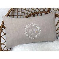 Kissen "Lieblingsplatz" Bestickt von juArtWerkstatt