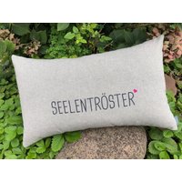 Kissen "Seelentröster" Bestickt von juArtWerkstatt