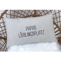 Lieblingsplatz - Kissen Personalisiert Mit Dem Namen Deiner Wahl von juArtWerkstatt
