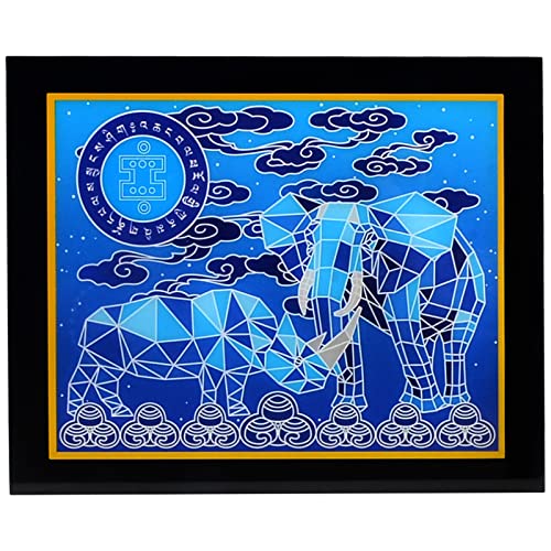 2023 Anti-Einbruch und Gewalt mit blauem Elefant und Nashorn Plakette W5352 von Juanxian