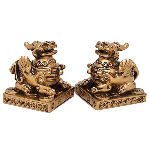 Feng Shui Pair of Pi Xiu/piyao Statue Figurine+ Free Mxsabrina Red String Bracelet J1027 by juanxian von juanxian