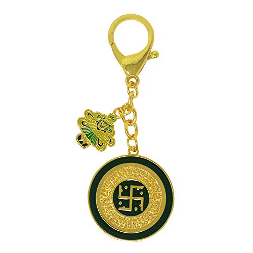 Juanxian Victory Banner Dakini Erfolg Green Tibetan Hanging Round Keychain W4338 von Juanxian