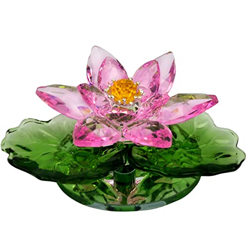 Kristall-Lotusblume, Feng Shui, Heimdekoration, mit Geschenkbox von juanxian