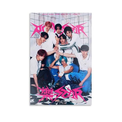 Stray Kids (1) Poster, Raumdekoration, Leinwandposter, ästhetisches Poster, Wandkunst, Dekor-Poster, 50 x 75 cm, ungerahmter Stil von juaseehke