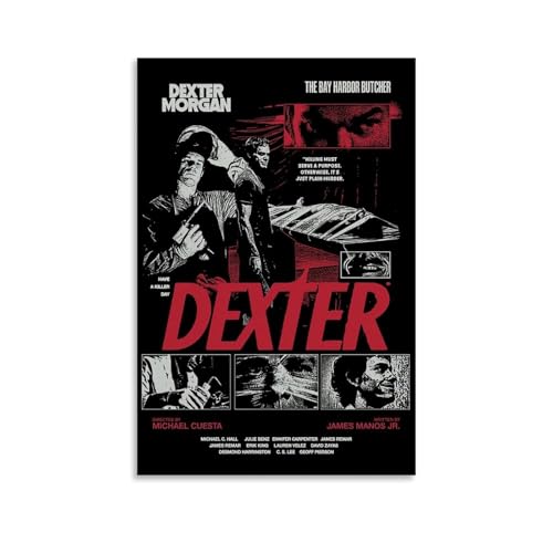 juaseehke Dexter Morgan(1) Poster, Raumdekoration, Leinwandposter, ästhetischer Poster, Wandkunst, Dekor-Poster, 50 x 75 cm, ungerahmter Stil von juaseehke