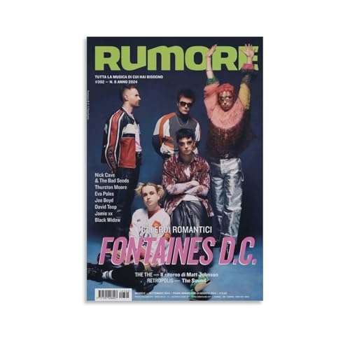 juaseehke Fontaines D.C. Rumore Poster Raumdeko Leinwand Poster Ästhetisches Poster Druck Wandkunst Deko Poster 40x60cm ohne Rahmen von juaseehke
