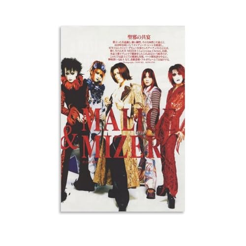 juaseehke Malice Mizer(2) Poster, Raumdekoration, Leinwandposter, ästhetisches Poster, Wandkunst, Dekor-Poster, 30 x 45 cm, ungerahmt, 2 Stück von juaseehke