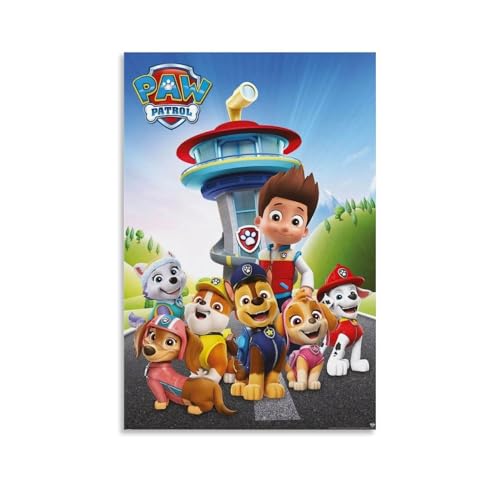 juaseehke Paw Patrol (3) Poster, Raumdekoration, Leinwandposter, ästhetisches Poster, Wandkunst, Dekor-Poster, 40 x 60 cm, ungerahmter Stil von juaseehke
