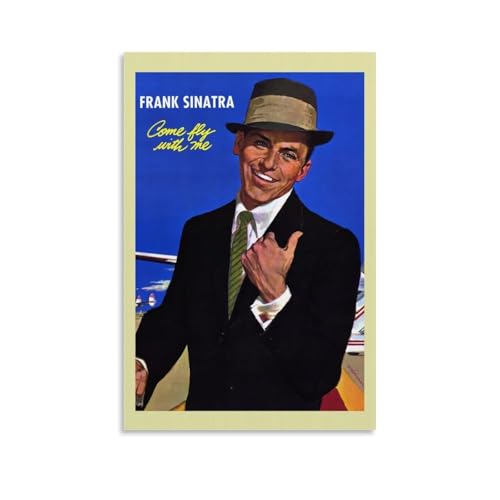 juaseehke Poster, Motiv: Frank Sinatra Come Fly with Me(1), dekoratives Leinwandposter, ästhetischer Poster, Druck, Wandkunst, Dekor-Poster, 30 x 45 cm, ungerahmt, 5 von juaseehke