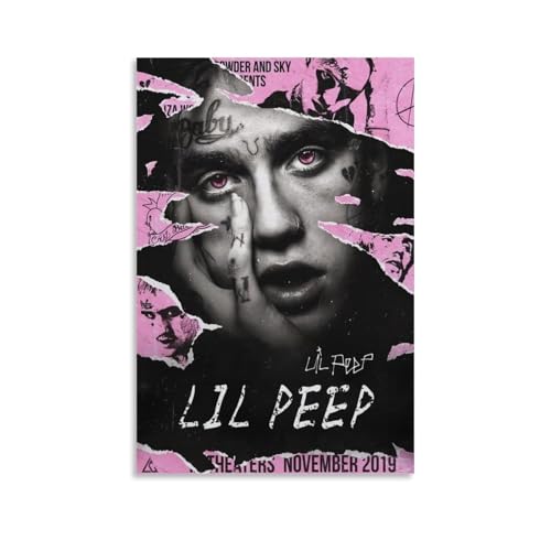 juaseehke Poster, Motiv: Lil Peep Sänger (7), dekoratives Leinwandposter, ästhetisches Poster, Wandkunst, Dekor-Poster, 40 x 60 cm, ungerahmter Stil von juaseehke