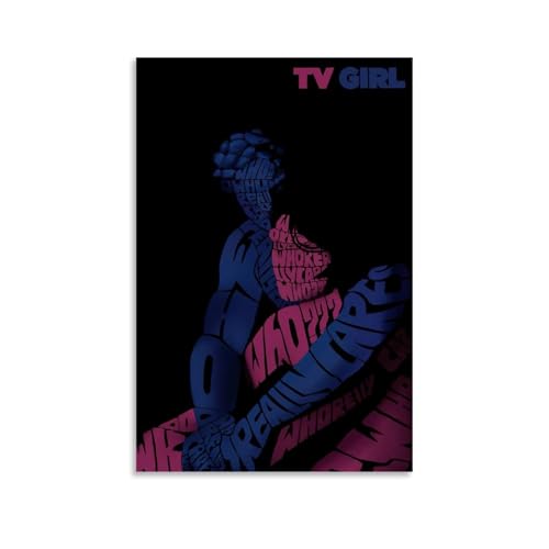 juaseehke Poster "TV Girl" (4), dekoratives Leinwandposter, ästhetisches Poster, Druck, Wandkunst, Dekor-Poster, 30 x 45 cm, ungerahmt, 2 von juaseehke