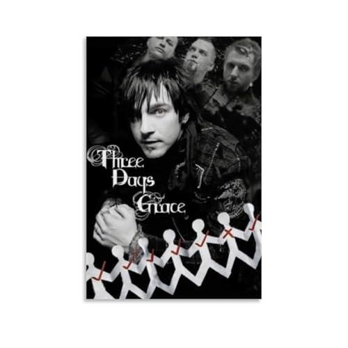 juaseehke Poster "Three Days Grace One-X" (1), dekoratives Leinwandposter, ästhetischer Poster, Wandkunst, Dekor-Poster, 20 x 30 cm, ungerahmter Stil von juaseehke