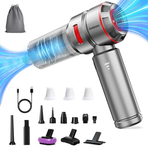 Akku Handstaubsauger Mini Staubsauger Auto: USB Handheld Vacuum Cleaner 16000Pa Power - 6000mAh Akkusauger mit 3 HEPA Filter - Kabellos Handsauger Akkustaubsauger für Matratzen Car Tierhaare Haustiere von juebao