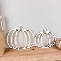 Kürbis Aus Holz, Herbstdekoration, Holzkranz Herbst, Halloween | Kürbis 2Er Set von julibermanufaktur