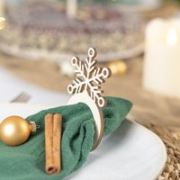 Serviettenringe Zu Weihnachten Aus Holz "Schneeflocke" Serviettenringe Zu Weihnachten Aus Holz "Schneeflocke" von julibermanufaktur