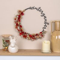 Türkranz Weihnachten Aus Holz Mit Trockenblumen | Winterzauber von julibermanufaktur