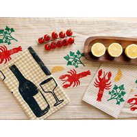 Leinen Servietten. Weinrot Auf Senffarbenem Vichykaro. Handblock Gedruckt. Tischsets/Geschirrtuch. Beschenkte Gastgeschenk. Für Geburtstag Oder Leinen Servietten. Weinrot Auf Senffarbenem Vichykaro. Handblock Gedruckt. Tischsets/Geschirrtuch. Beschenkte Gastgeschenk. Für Geburtstag Oder von juliepeach