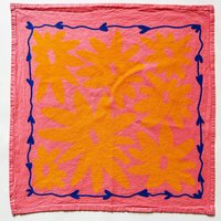 Siebdruck Geschirrtuch. Floralem Scheck Auf Rosa. Mehlsack Aus Baumwolle. Umweltfreundlich. Boho Zuhause. Gastgeschenk. Blüten. Muttertag von juliepeach