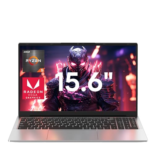 jumper 2025 Laptop 15,6 Zoll FHD IPS Display, AMD Ryzen 5 7430U(bis zu 4,3 GHz), 16 GB DDR4 1 TB NVME SSD Notebook, 2 Stereo-Lautsprecher, 2 Staufächer, USB 3.2/62.7Wh Akku von jumper