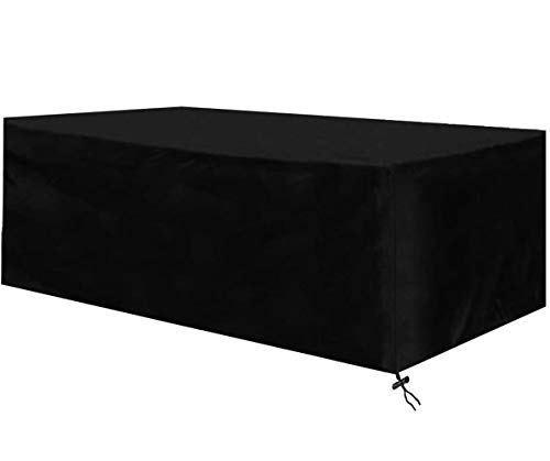 Gartenmöbel Abdeckung, Abdeckplane für Gartenmöbel Wasserdicht Winterfest, Alle Größen Atmungsaktiv Oxford Schutzhülle Gartenmöbel Rechteckig UV-Outdoor Furniture Cover von junxing