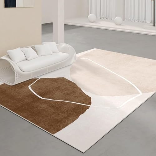 juofbwas Teppich Wohnzimmer Waschbar 130 x 200 cm Weich und rutschfest,für und Schlafzimmer,Büro Küche Abstrakter Tintenstil Braun juofbwas Teppich Wohnzimmer Waschbar 130 x 200 cm Weich und rutschfest,für und Schlafzimmer,Büro Küche Abstrakter Tintenstil Braun von juofbwas