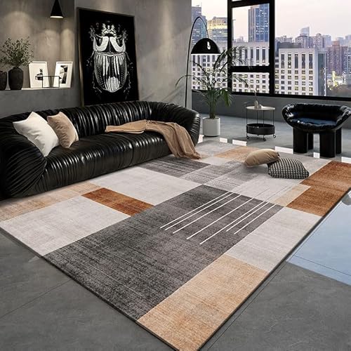 juofbwas Teppich Wohnzimmer Waschbar 80 x 120 cm Weich und rutschfest,für Schlafzimmer,Küche,Badezimmer,Büro,Flur und Esszimmer Modernes Geometrisches Patchwork in Braun juofbwas Teppich Wohnzimmer Waschbar 80 x 120 cm Weich und rutschfest,für Schlafzimmer,Küche,Badezimmer,Büro,Flur und Esszimmer Modernes Geometrisches Patchwork in Braun von juofbwas