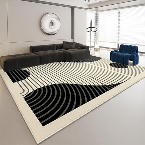 juofbwas Teppich Wohnzimmer Waschbar 80 x 160 cm Anti-Rutsch Weicher Schlafzimmer Bettvorleger,für Küche,Esszimmer und Arbeitszimmer Dekoration Geometrische Linien Schwarz Beige juofbwas Teppich Wohnzimmer Waschbar 80 x 160 cm Anti-Rutsch Weicher Schlafzimmer Bettvorleger,für Küche,Esszimmer und Arbeitszimmer Dekoration Geometrische Linien Schwarz Beige von juofbwas