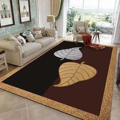 juofbwas Teppich Wohnzimmer Waschbar 80 x 160 cm Anti-Rutsch Weicher Schlafzimmer Bettvorleger,für Küche,Esszimmer und Arbeitszimmer Dekoration Moderne Blätter Braun Gelb Rot juofbwas Teppich Wohnzimmer Waschbar 80 x 160 cm Anti-Rutsch Weicher Schlafzimmer Bettvorleger,für Küche,Esszimmer und Arbeitszimmer Dekoration Moderne Blätter Braun Gelb Rot von juofbwas