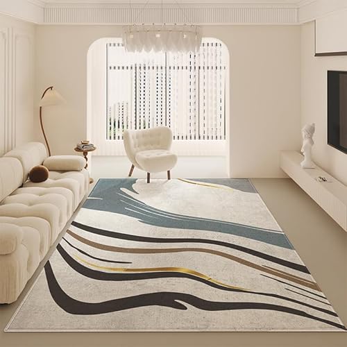 juofbwas Teppich Wohnzimmer Waschbar 80 x 160 cm Anti-Rutsch Weicher Schlafzimmer Bettvorleger,für Küche,Esszimmer und Arbeitszimmer Dekoration Moderne Blaue Linien im Tintenstil juofbwas Teppich Wohnzimmer Waschbar 80 x 160 cm Anti-Rutsch Weicher Schlafzimmer Bettvorleger,für Küche,Esszimmer und Arbeitszimmer Dekoration Moderne Blaue Linien im Tintenstil von juofbwas