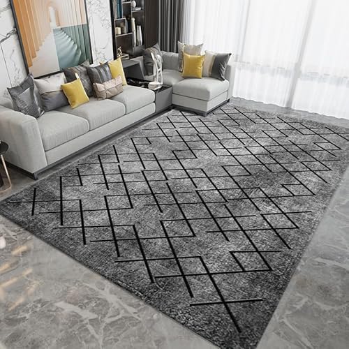 juofbwas Teppich Wohnzimmer Waschbar 80 x 160 cm Anti-Rutsch Weicher Schlafzimmer Bettvorleger,für Küche,Esszimmer und Arbeitszimmer Dekoration Moderne Geometrische Abstrakte Linien Grau juofbwas Teppich Wohnzimmer Waschbar 80 x 160 cm Anti-Rutsch Weicher Schlafzimmer Bettvorleger,für Küche,Esszimmer und Arbeitszimmer Dekoration Moderne Geometrische Abstrakte Linien Grau von juofbwas
