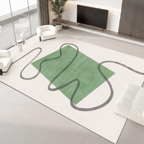 juofbwas Teppich Wohnzimmer Waschbar 80 x 160 cm Anti-Rutsch Weicher Schlafzimmer Bettvorleger,für Küche,Esszimmer und Arbeitszimmer Dekoration Moderne Geometrische Grüne Linien juofbwas Teppich Wohnzimmer Waschbar 80 x 160 cm Anti-Rutsch Weicher Schlafzimmer Bettvorleger,für Küche,Esszimmer und Arbeitszimmer Dekoration Moderne Geometrische Grüne Linien von juofbwas
